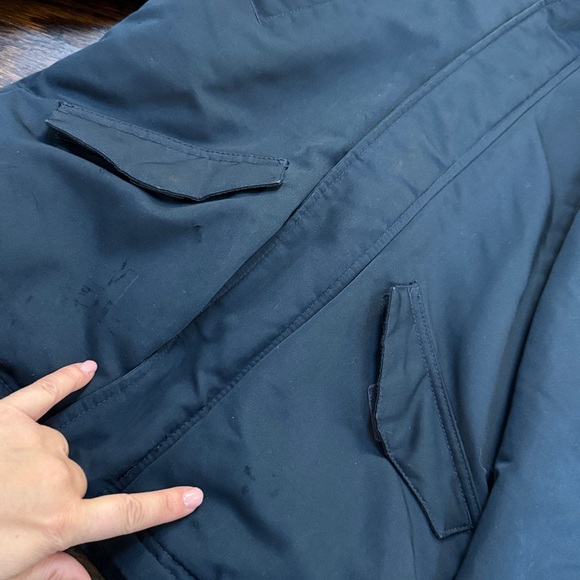 Abercrombie & Fitch kids parka with a faux fur trim hood size 9/10 - Picture 4 of 7